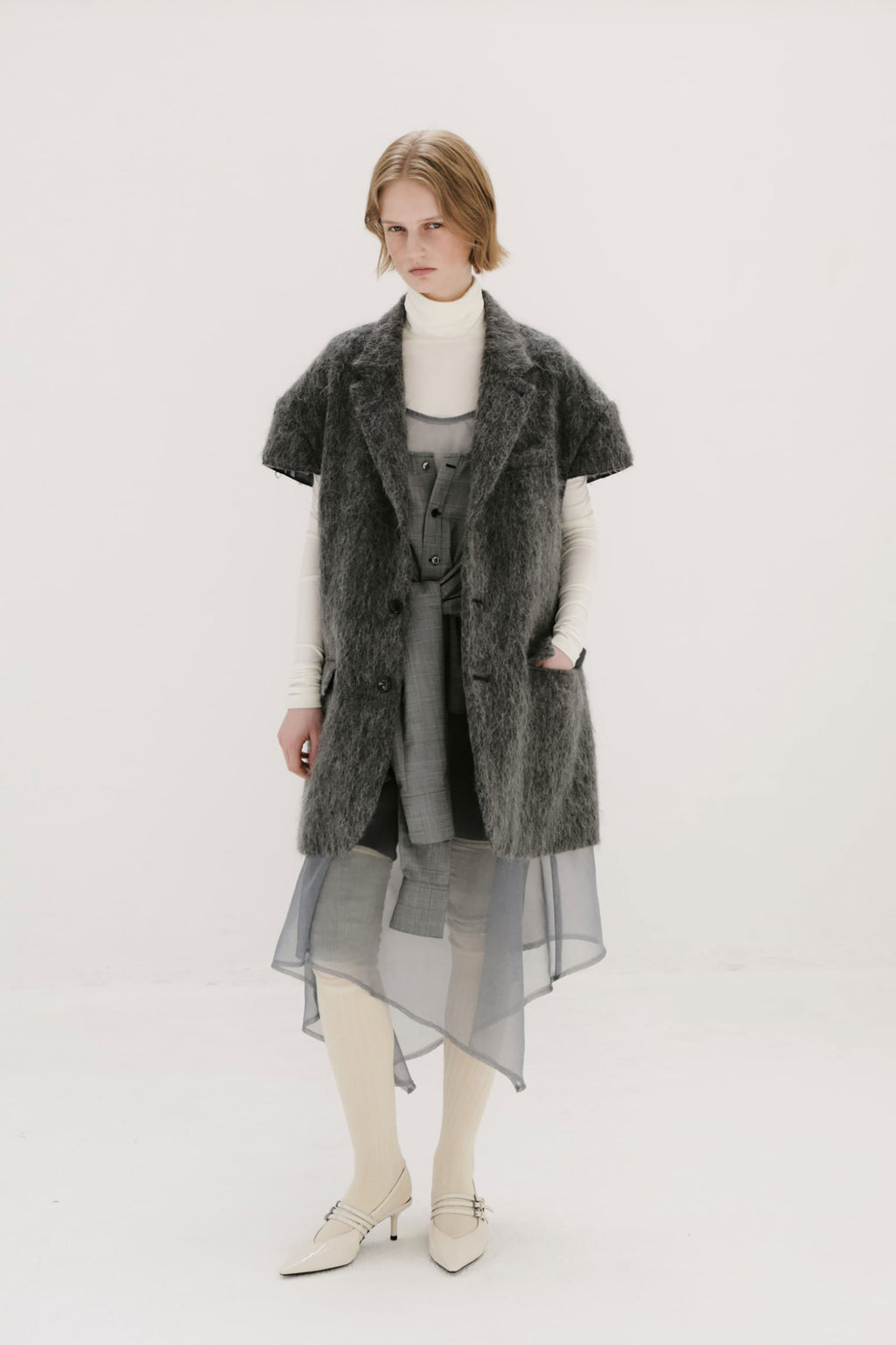 Denim transfer print camisole dress