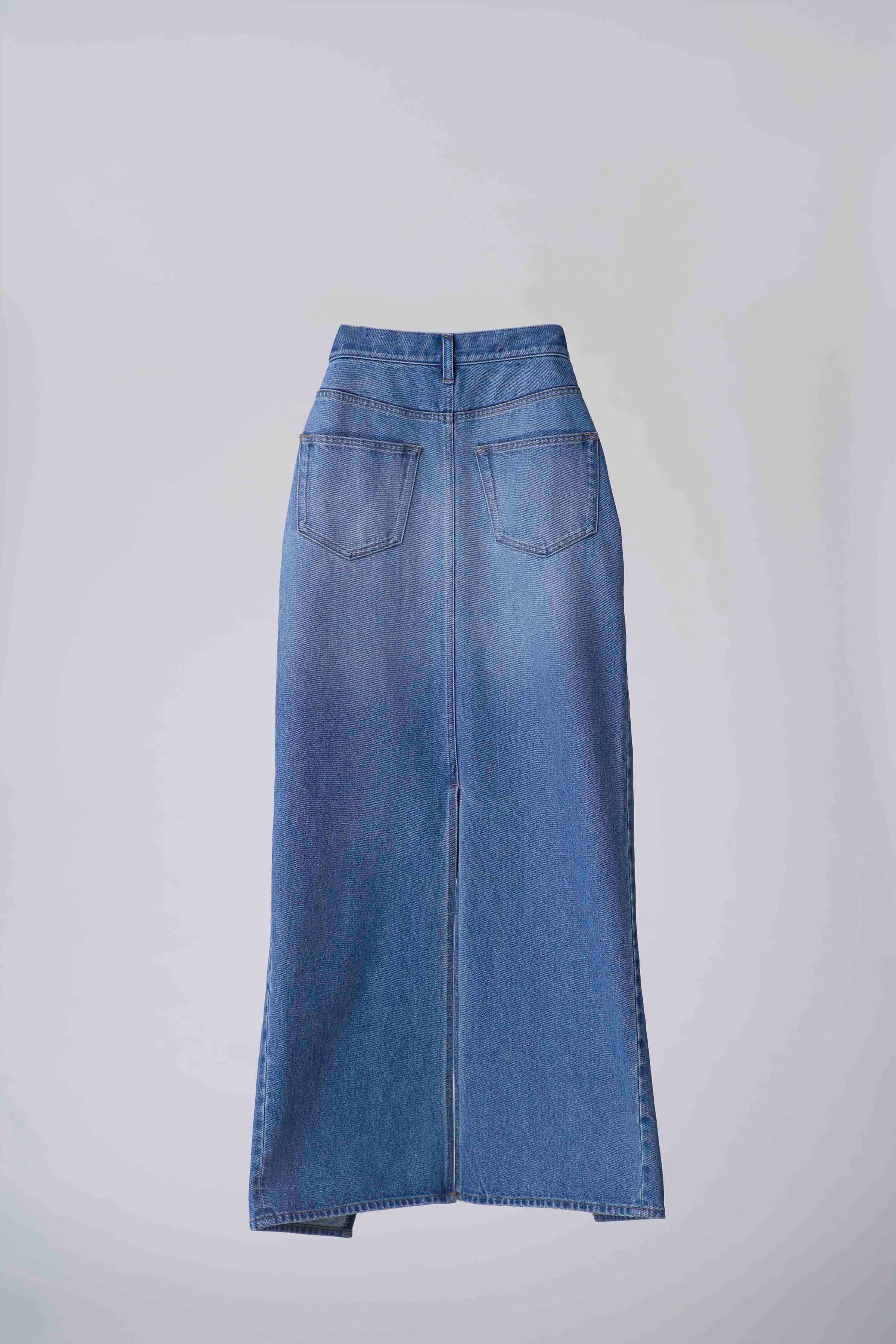 Denim pencil skirt