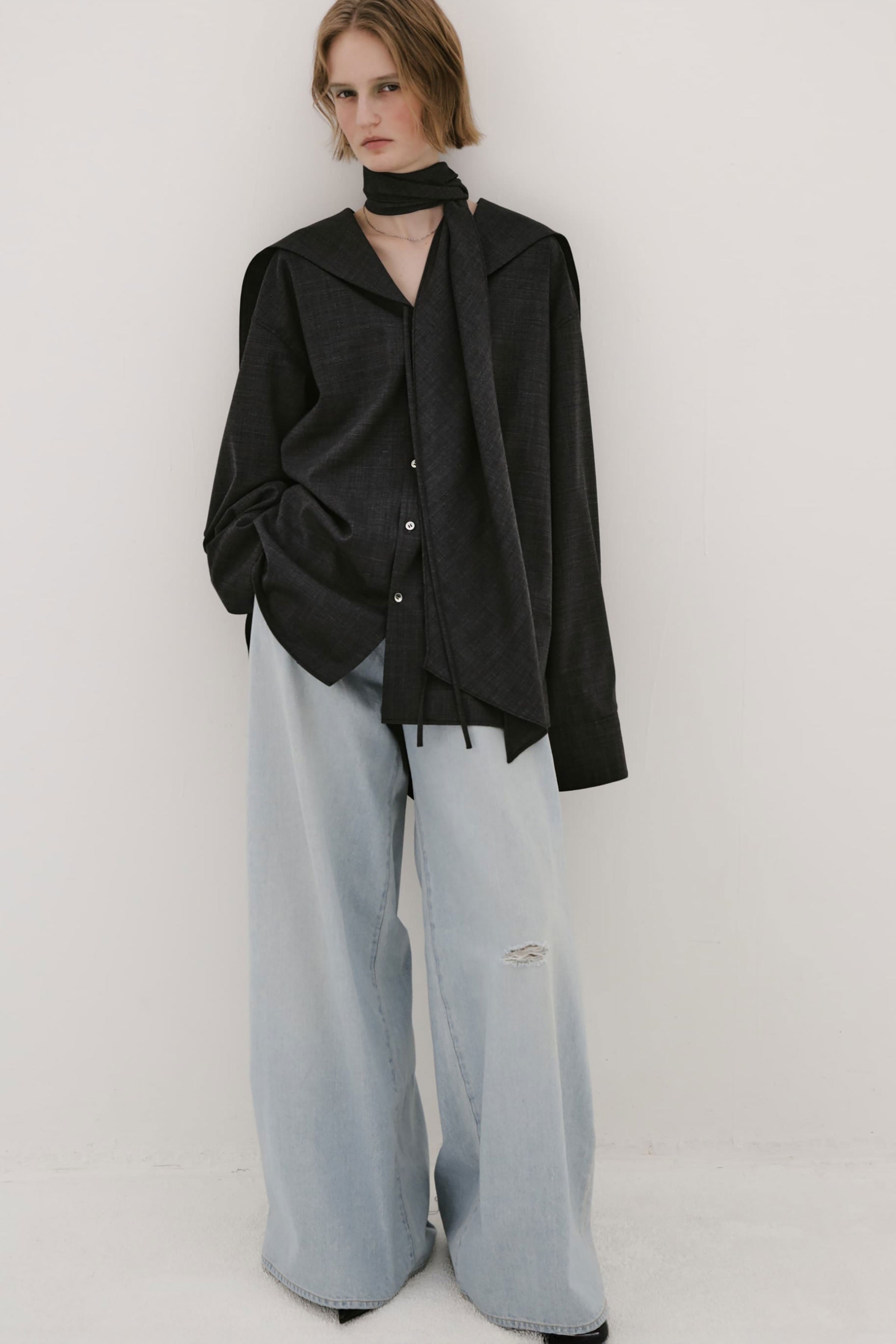 Wool tropical sailor shirt