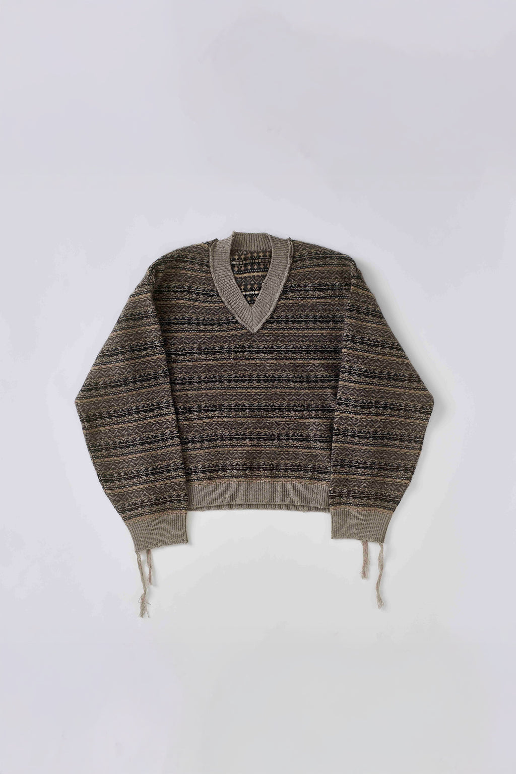 Fair Isle V-neck sweater