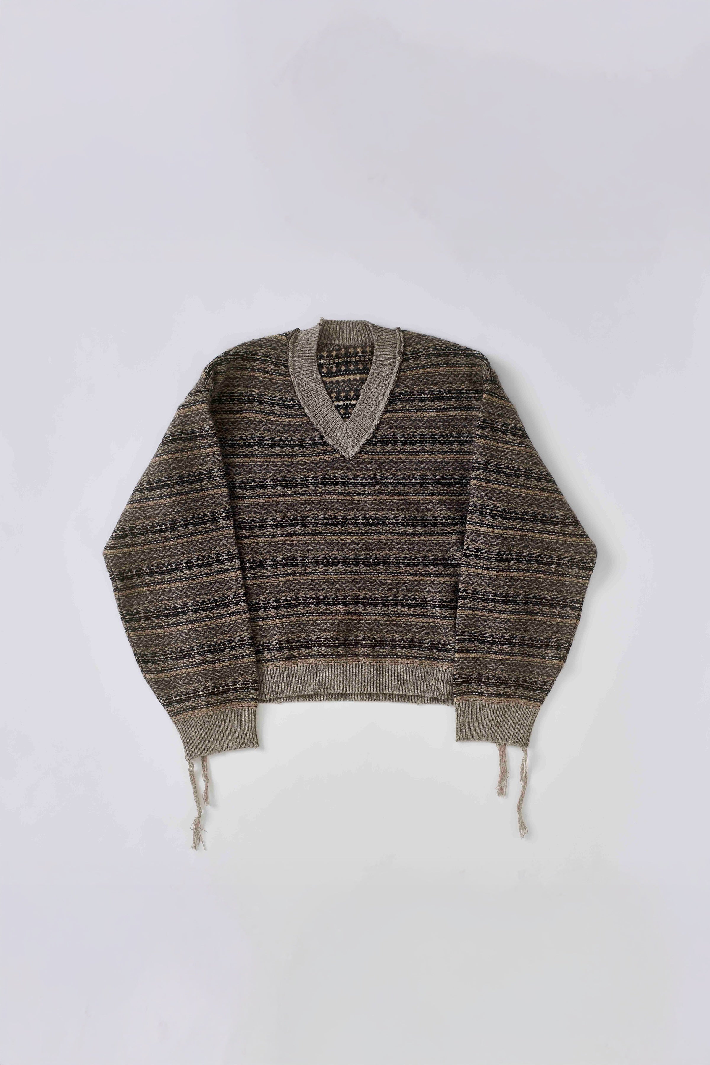 Fair Isle V-neck sweater
