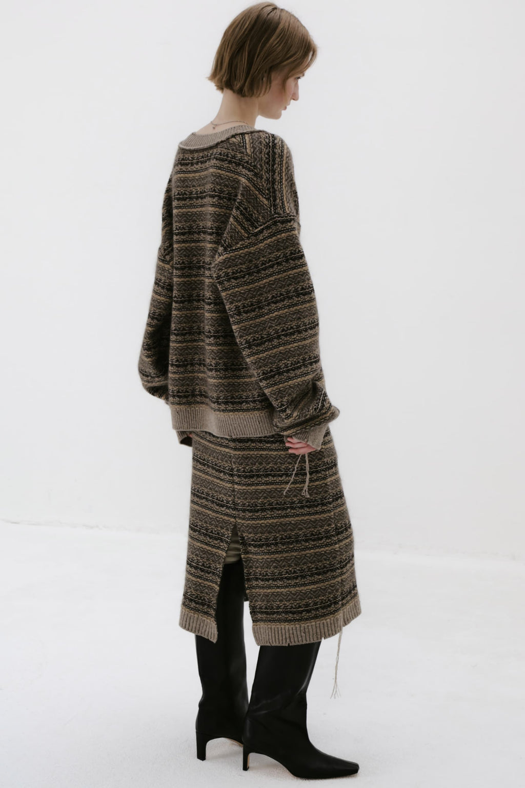 Fair Isle V-neck sweater