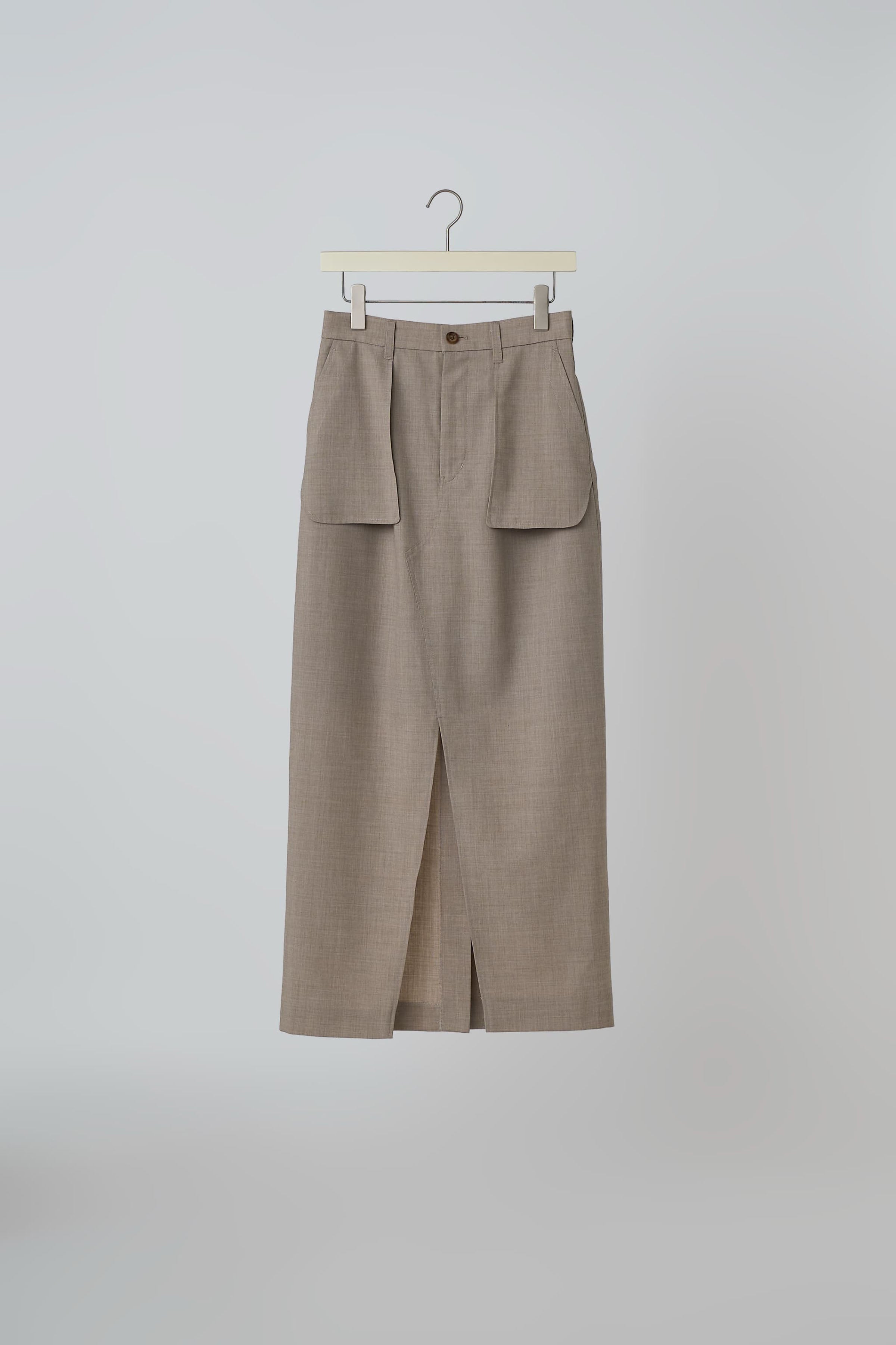 Wool Tropical Pencil Skirt