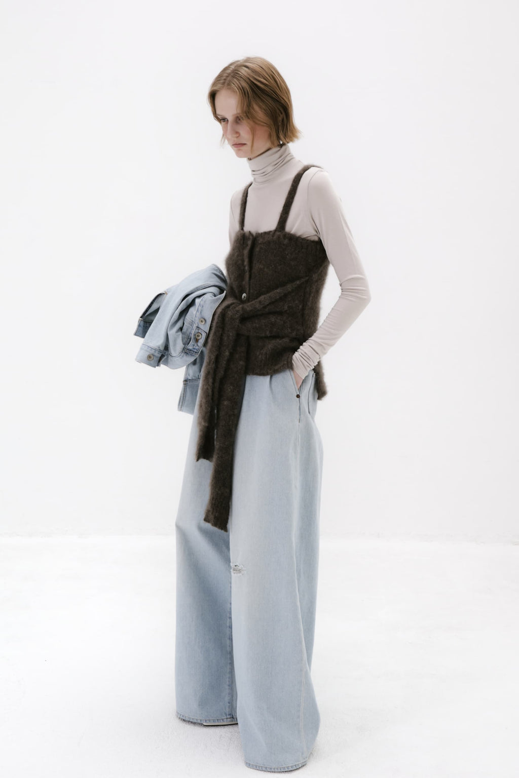 Mohair knit cami top