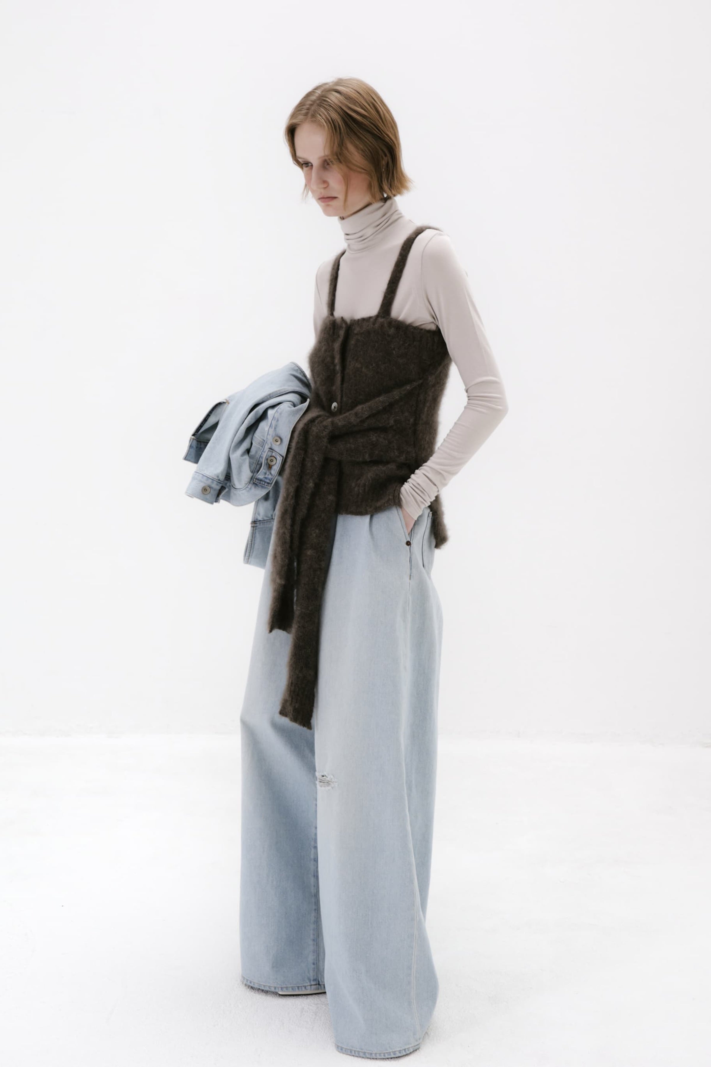 Mohair knit cami top