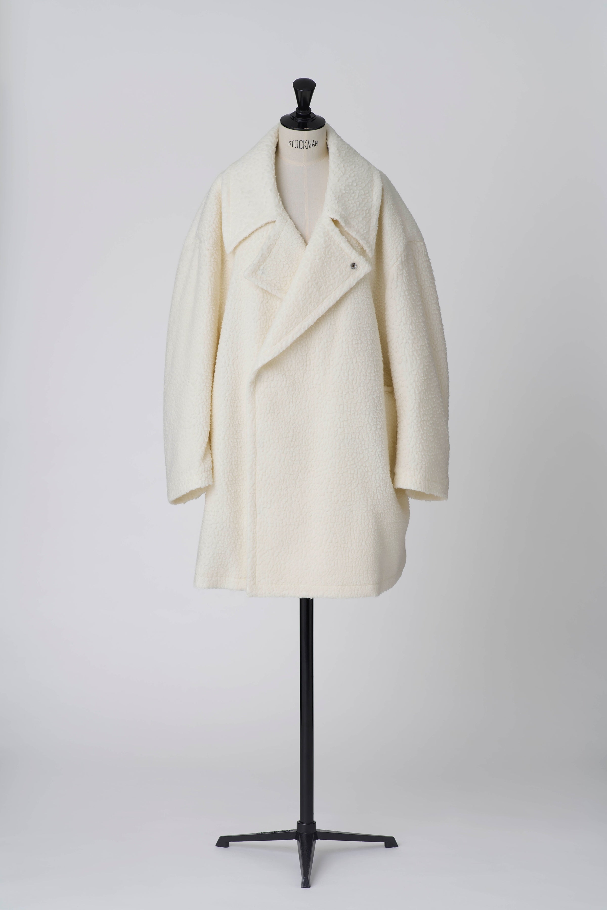 Wool boa oversized pea coat