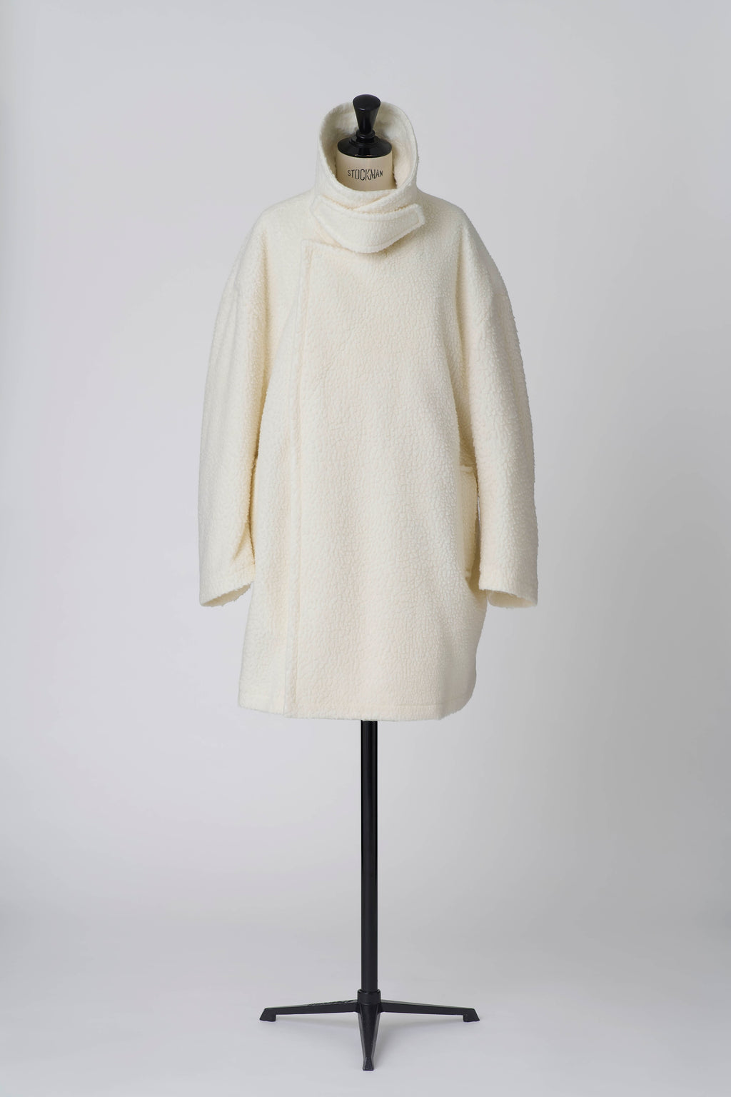 Wool boa oversized pea coat