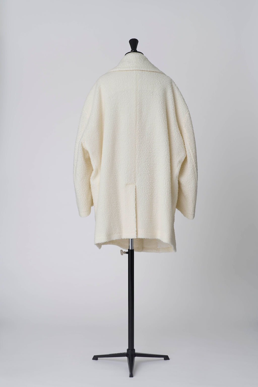 Wool boa oversized pea coat