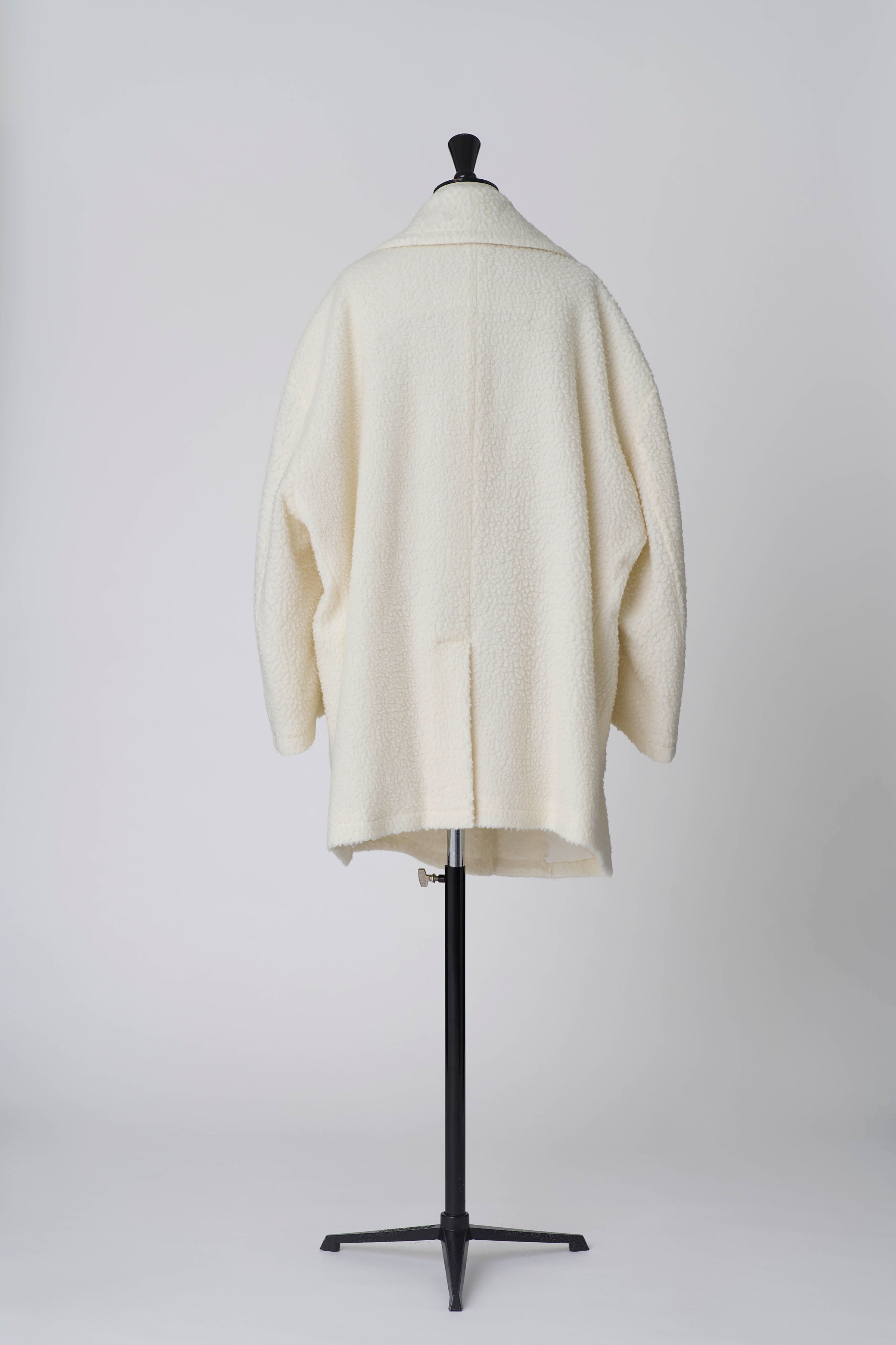 Wool boa oversized pea coat