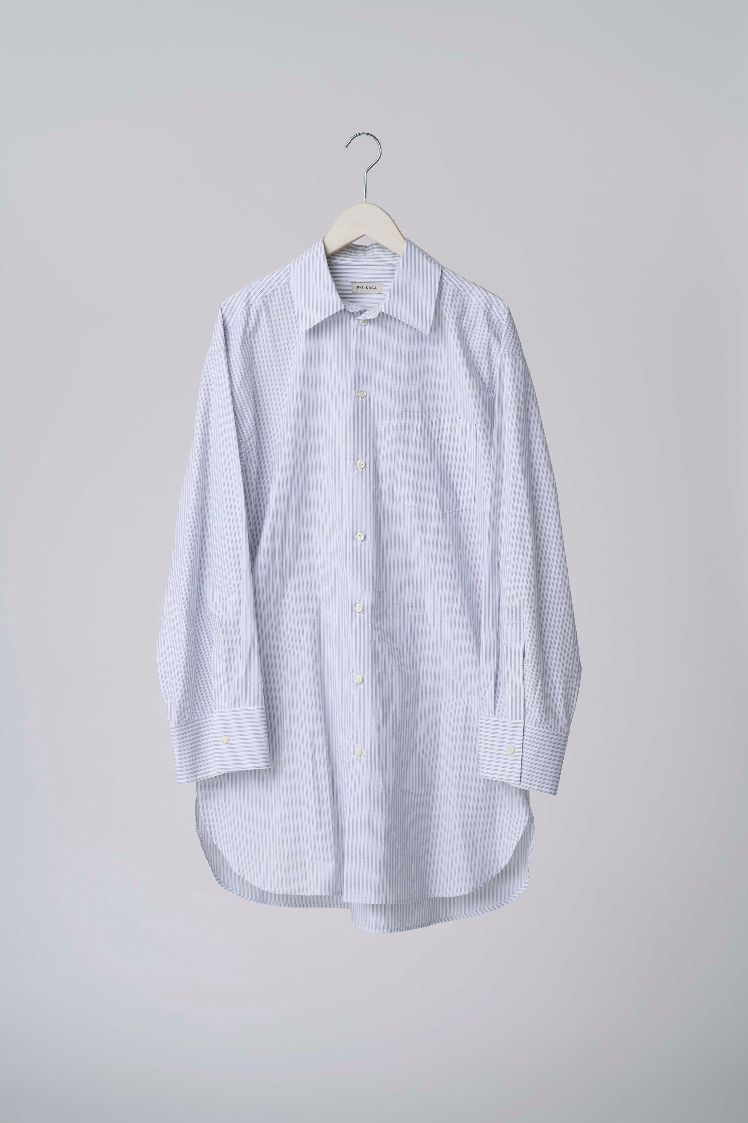 Wide sleeve  stripe shirts