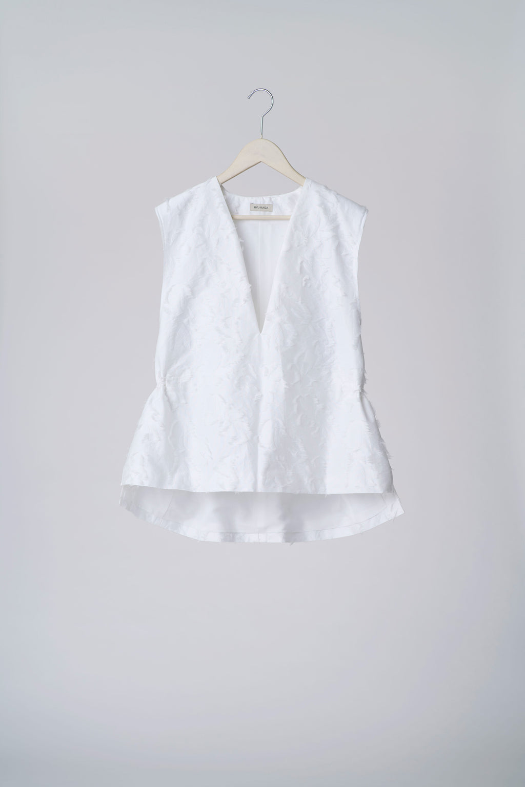 Jacquard shirred vest