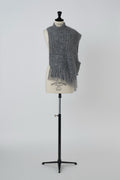 Asymmetry Fisherman's Mohair Fringe Vest