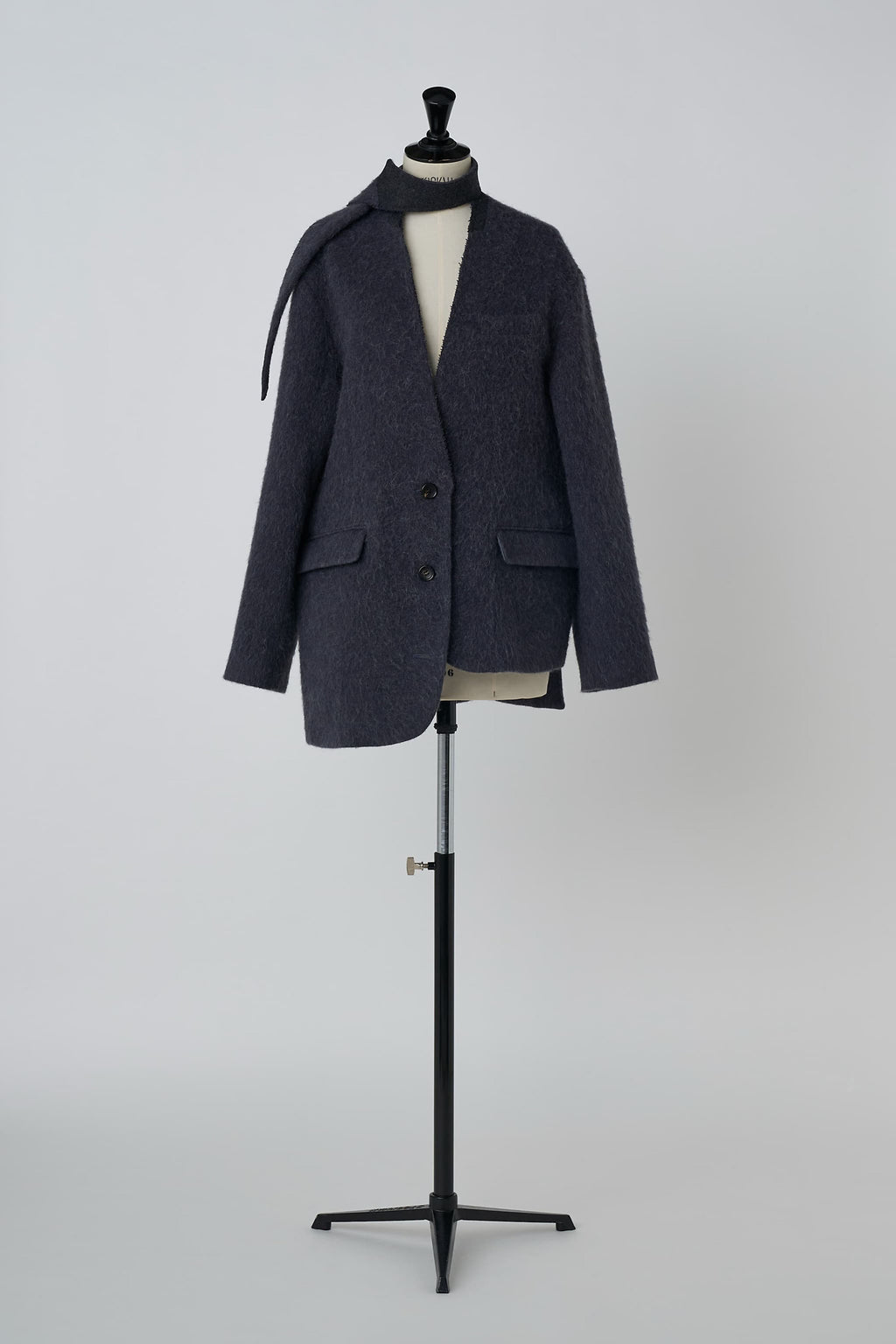 Mohair Shaggy Lapel Collar Jacket