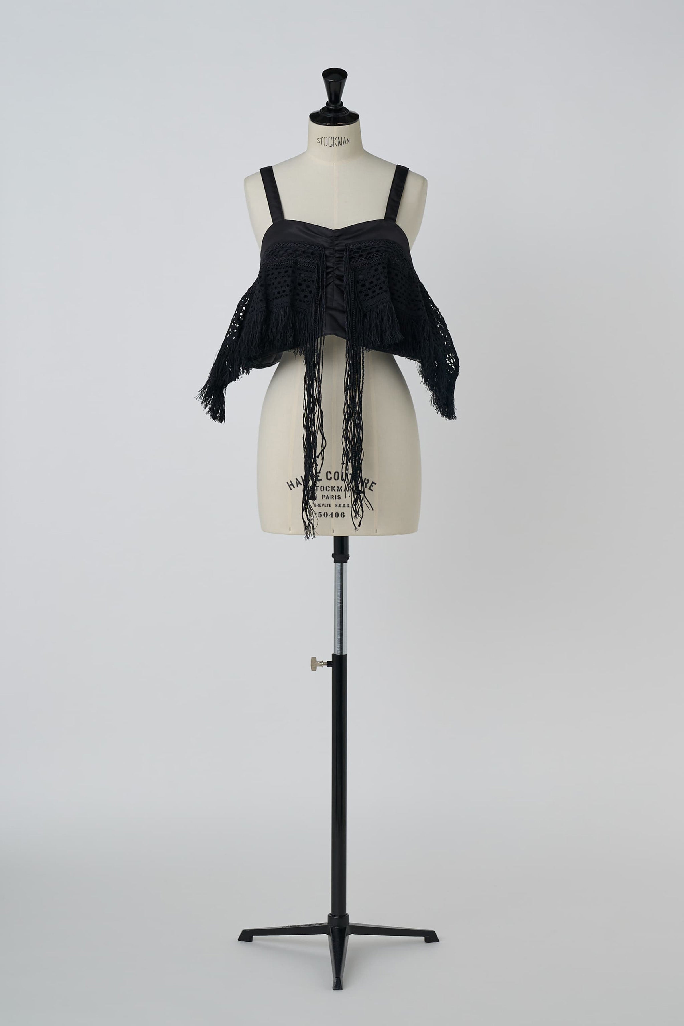 Torsion Lace Trim Nylon Cami Tops