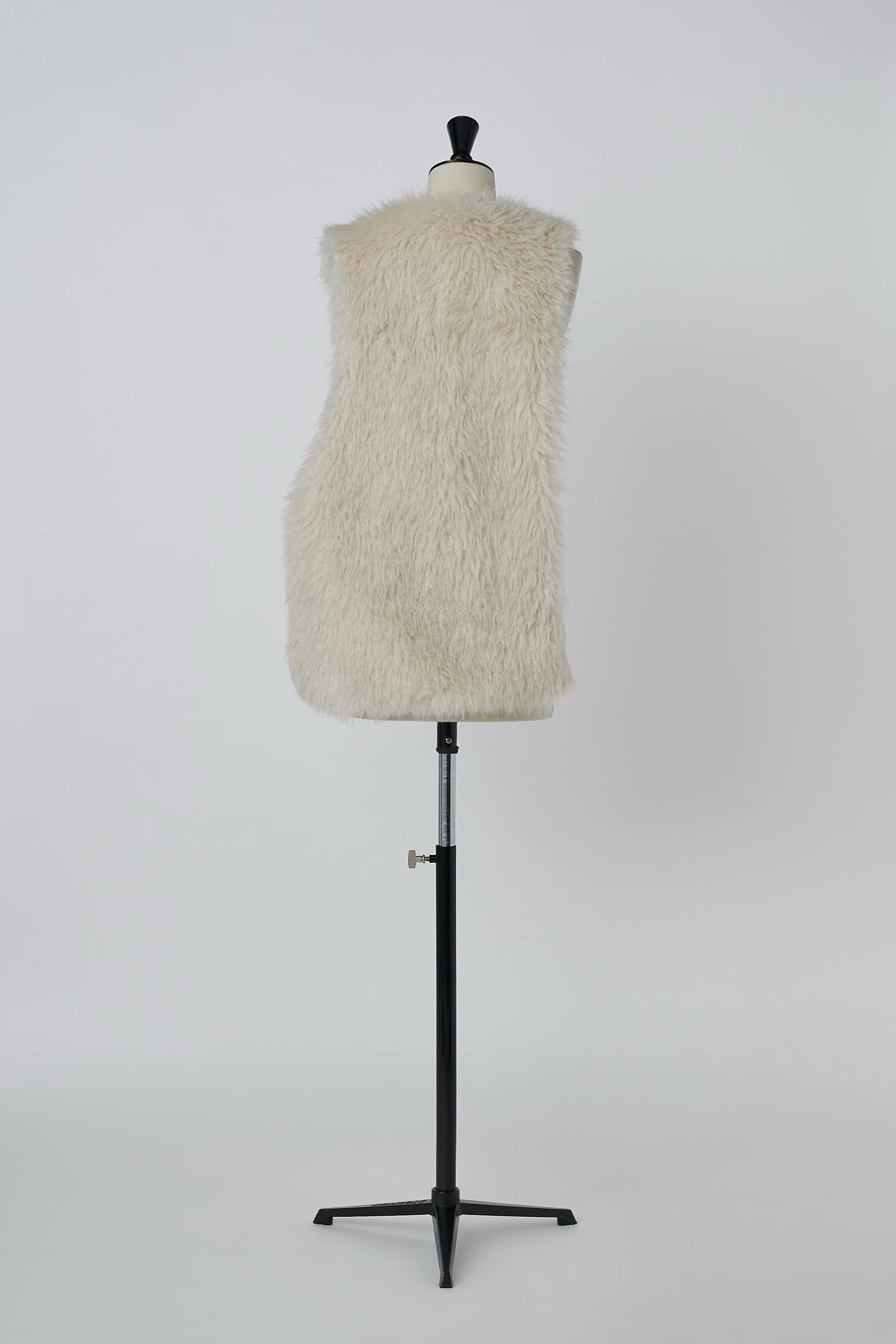 Asymmetrical Faux Fur Vest