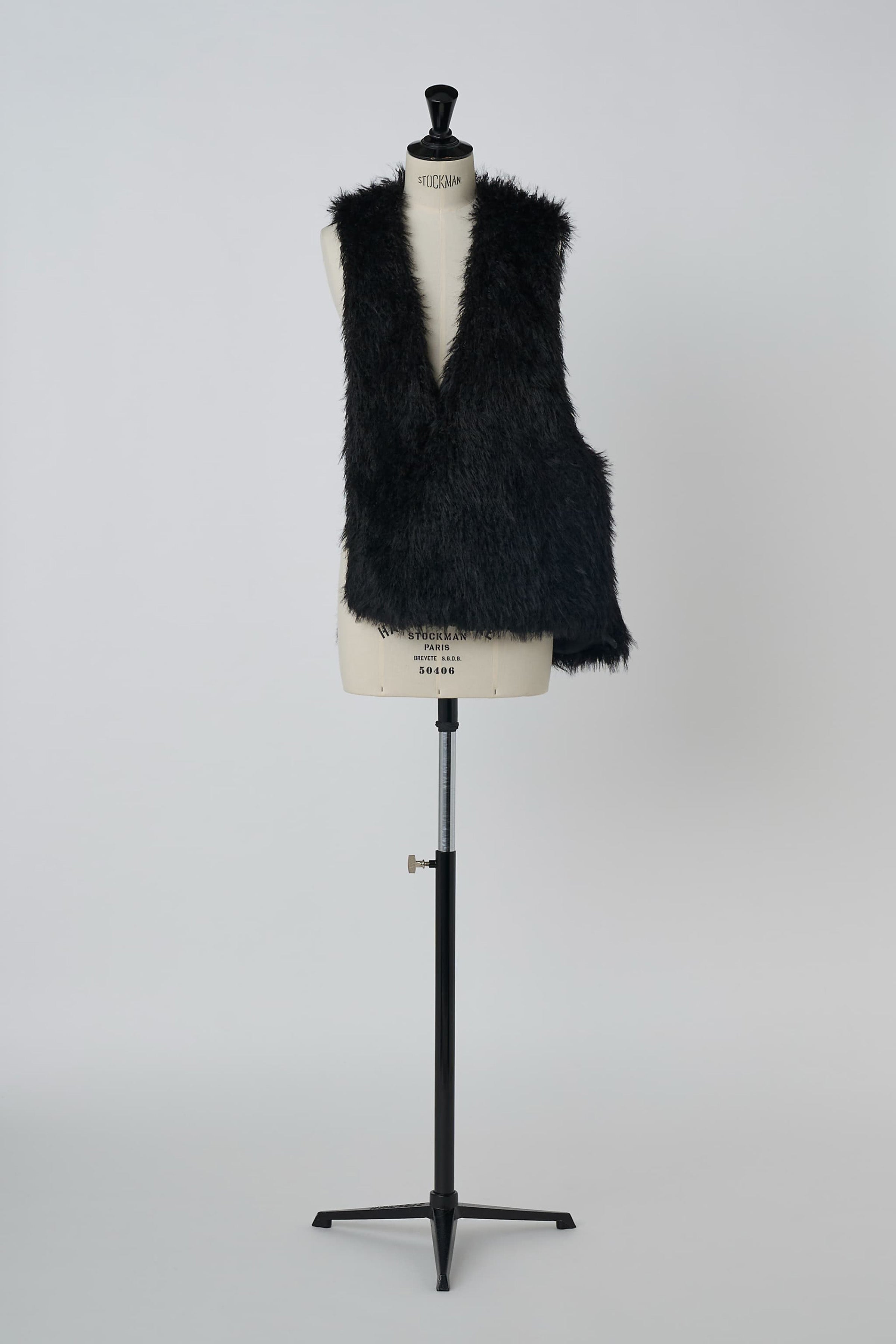 Asymmetrical Faux Fur Vest