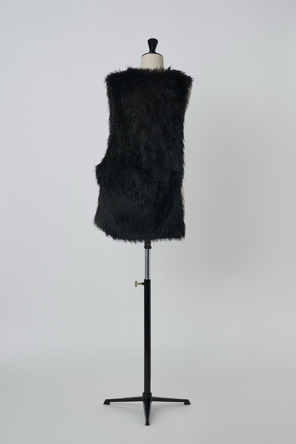 Asymmetrical Faux Fur Vest