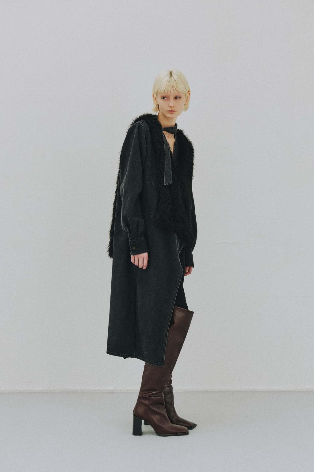 Asymmetrical Faux Fur Vest